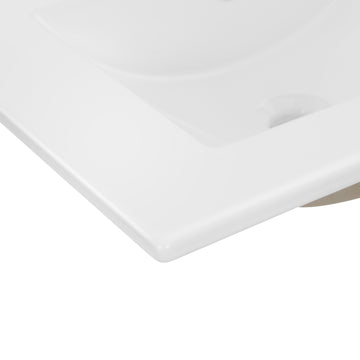Ancillary 3-Hole 20 in. W x 18.25 in. D Classic Contemporary Rectangular Ceramic Single Sink Basin Vanity Top